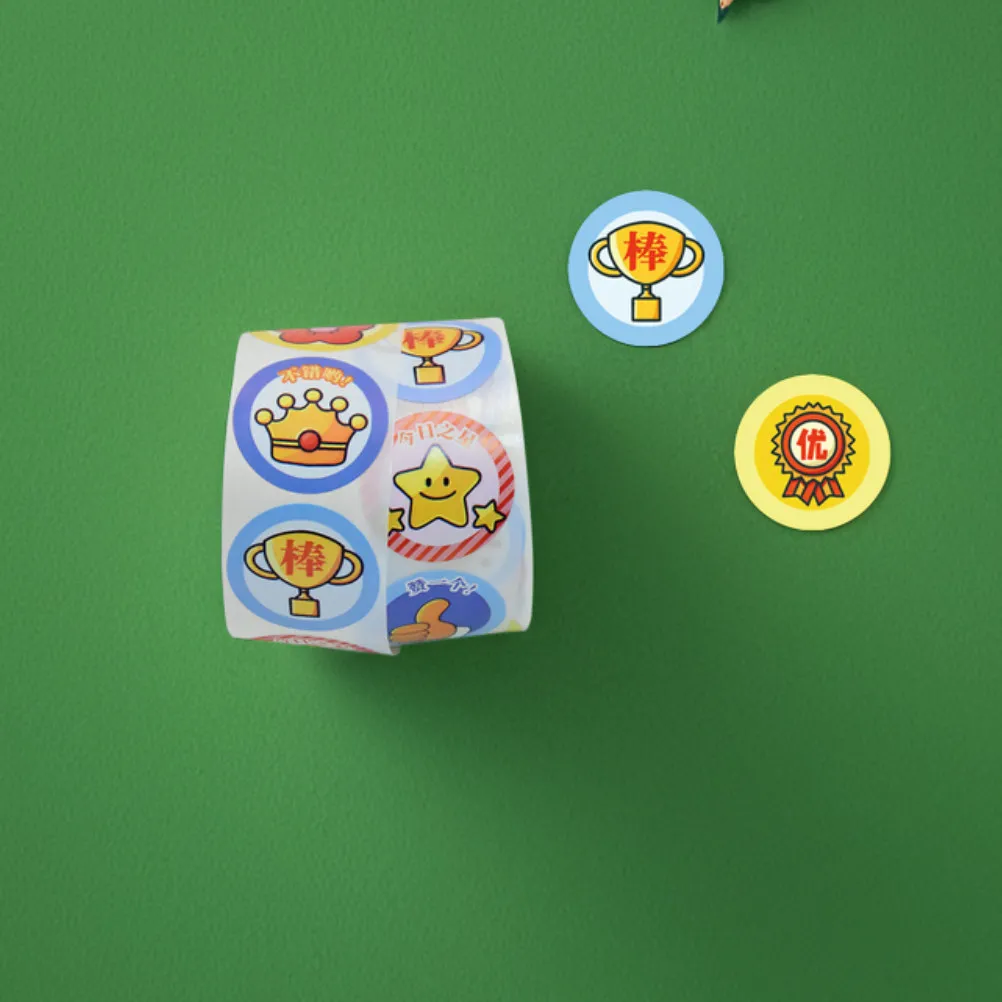 6 rouleaux d'autocollants de récompense pour enfants, élèves de maternelle, autocollants d'affirmation positive et motivants, récompense pour enseignants