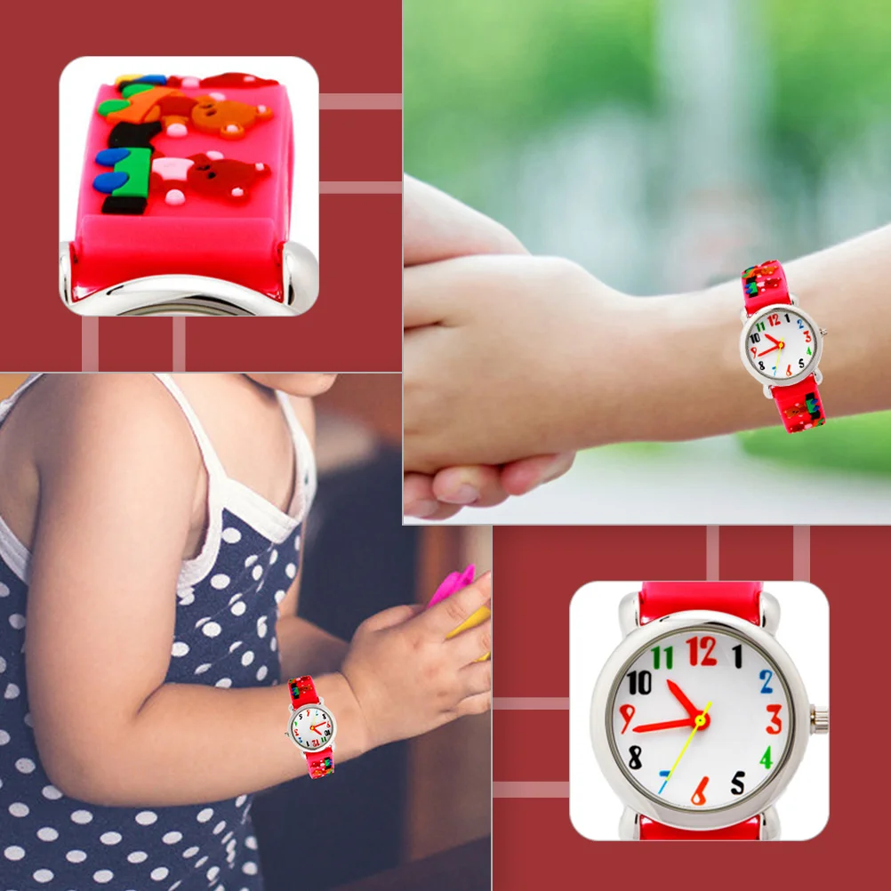 ساعة كرتونية ثلاثية الأبعاد، ساعة يد جميلة بحزام قابل للتعديل، سهلة القراءة، هدية عيد الميلاد وعيد الميلاد #6