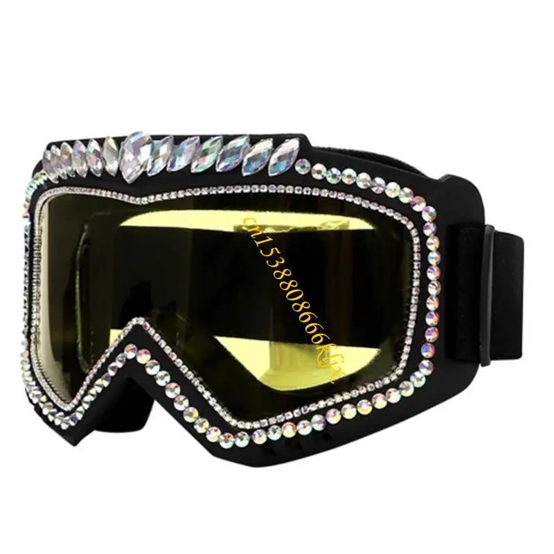 Retros Styles Goggles per occhiali da sole abbelliti festival musicali occhiali per appassionati biciclette 066c