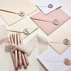 8Pcs Gun Sealing Wax Sticks for Wax Seal Stamp - Metallic Antique Gold,Great for Wedding Invitations,Cards Envelopes,Snail Mails