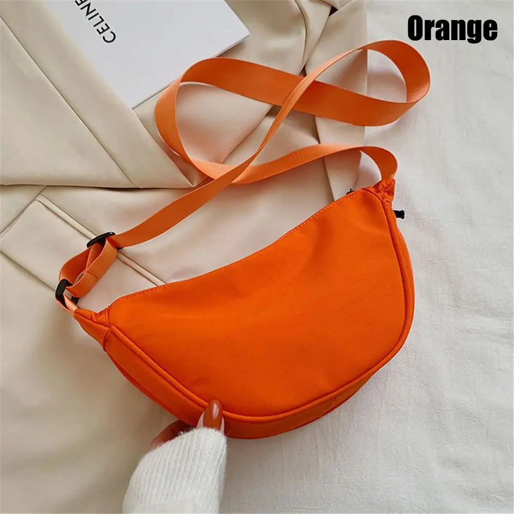 

Orange Casual Hobos Nylon Shoulder Bags Chest Bag Underarm Bag Cross Body Bag