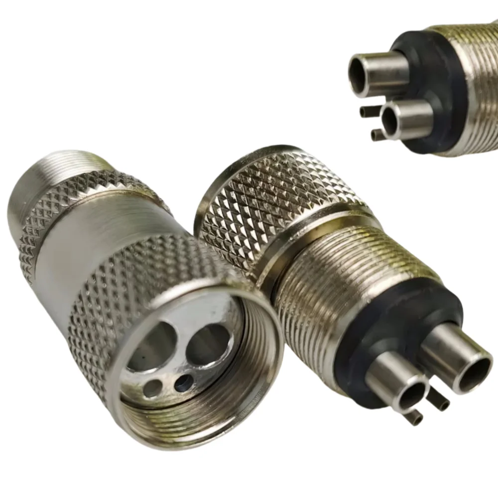 

Dental Turbine Adapter - 4/2 Holes Handpiece Connector for High Speed Drill Parts & Equipment Maintenance