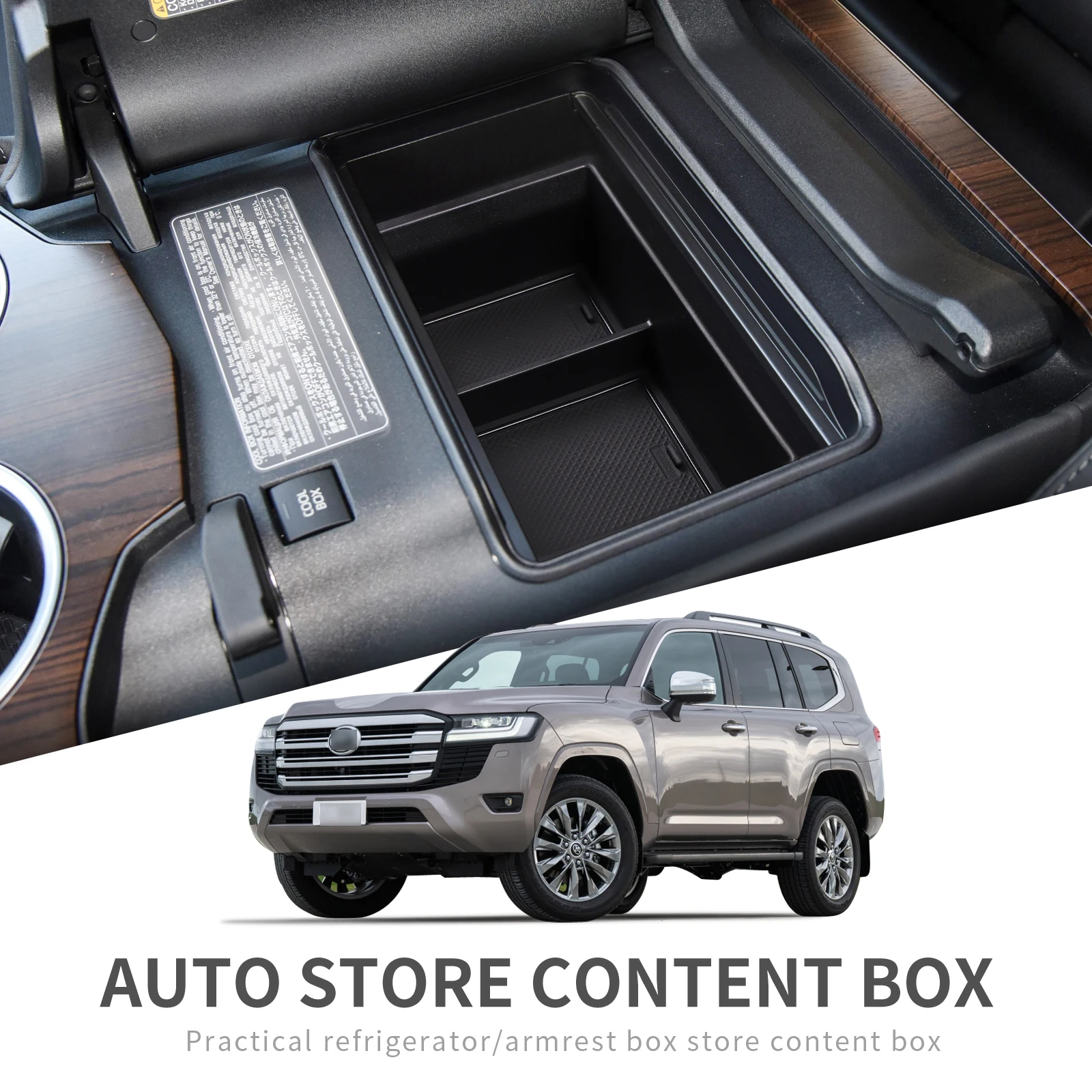 

Smabee Car Center Console Box for Toyota Land Cruiser LC300 2022 Auto Armrest Storage Tray Accessories Stowing Tidying Organizer