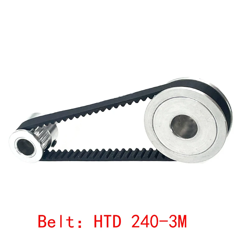 3M 20T:40T 1:2 Pulley Synchronous Wheel Deceleration Timing Belt Bandwidth 10 Holes 5/6/6.35/8