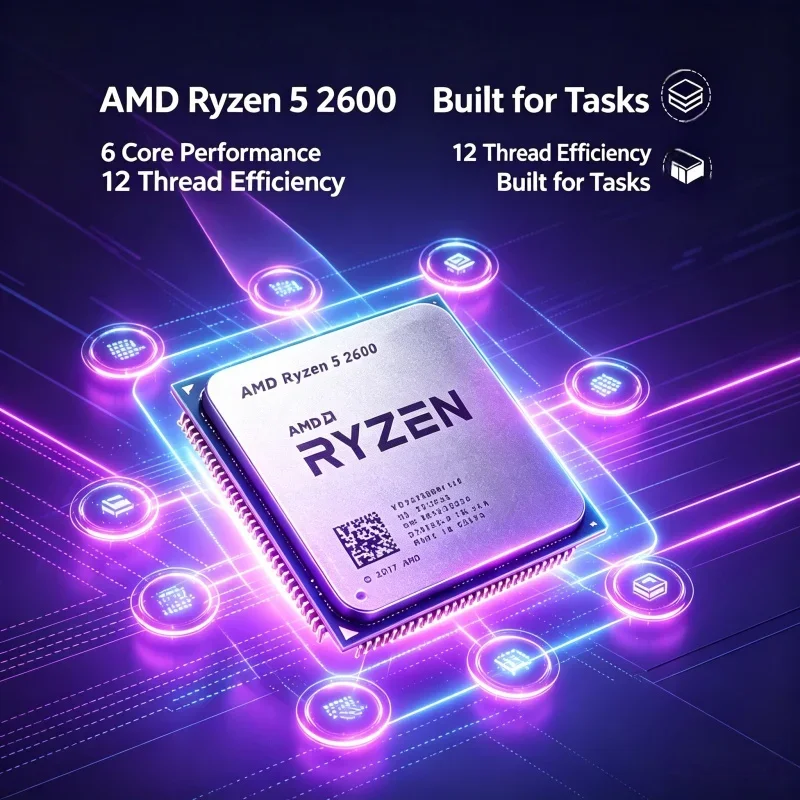 processeur-amd-r5-2600-6-cœurs-12-threads-34-ghz-boost-39-ghz-faible-consommation-socket-am4-pour-usage-quotidien-et-jeux-pc