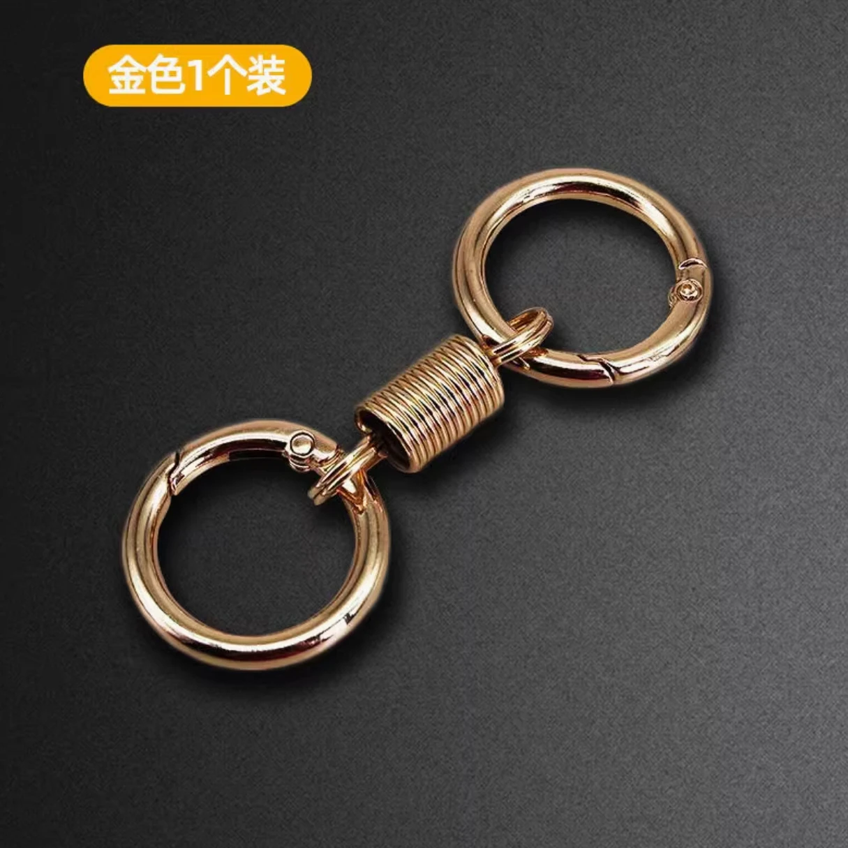 High-end spring keychain for electric bikes, with a waist clip and ring loop, unisex accessory