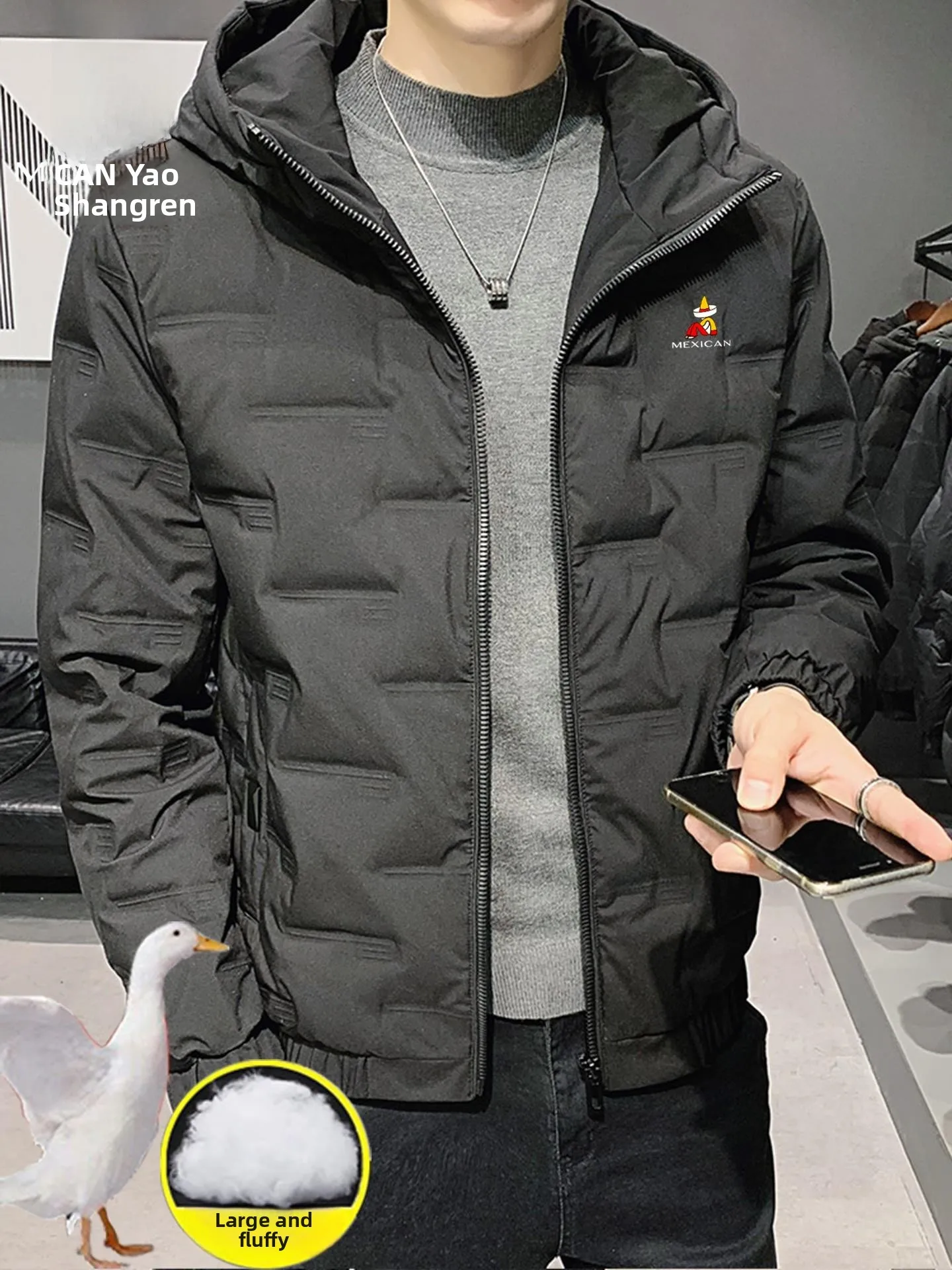 

Мужское повседневное хлопковое пальто Thiened Down Jaet, новинка 2025, зимнее легкое пальто, моющееся легкое пальто, пальто из полиэфирного волокна