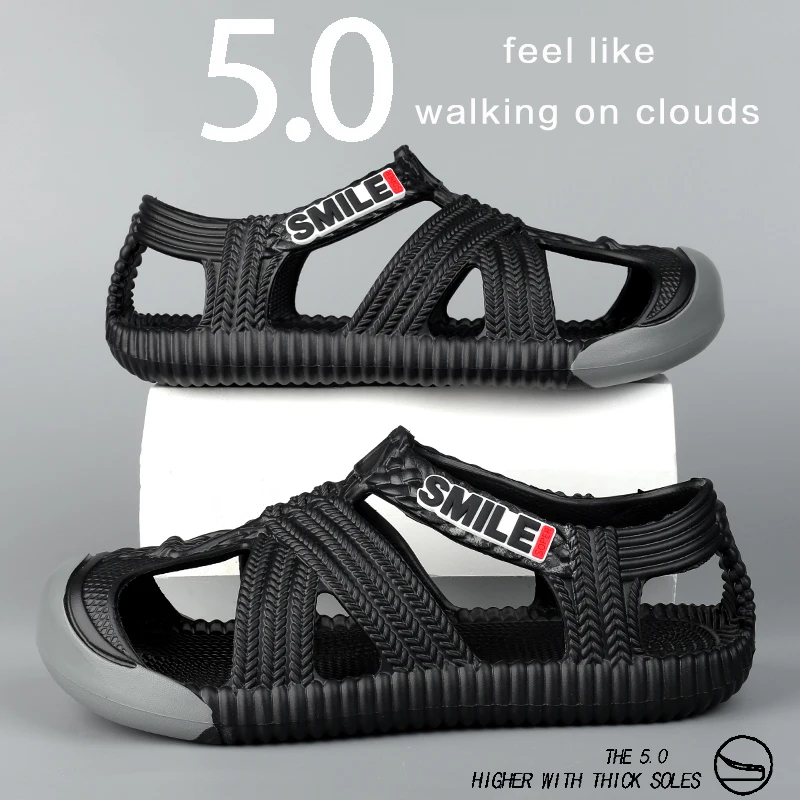 

Мужские массажные тапочки из ЭВА, уличные пляжные сандалии, удобные мягкие шлепанцы, мужские домашние сандалии, повседневная обувь, женские слипоны с круглым носком