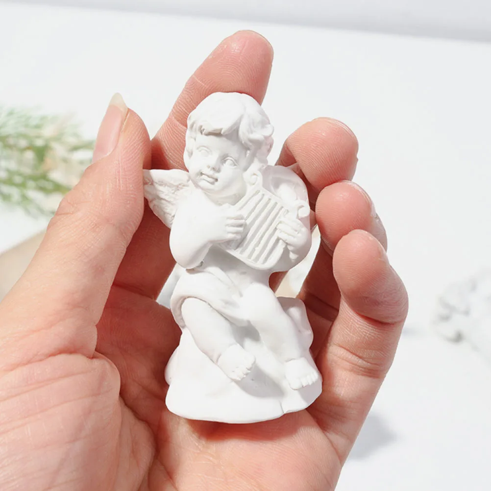 

4 Pcs Resin Angel Ornament Desktop Ornaments Decorations Wing Shelf Sitting Angels Figurines Home Crafts Baby