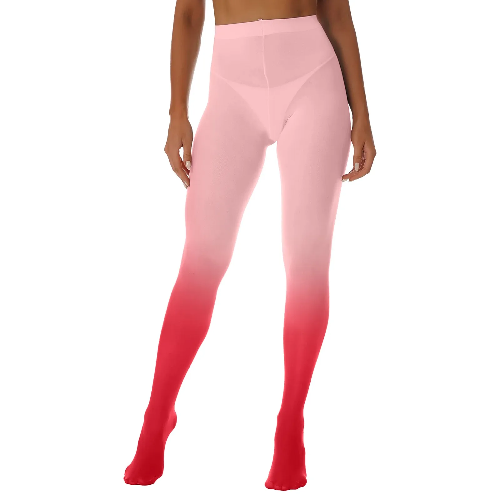 Leggings sportivi per donna donna Sexy Hollow Out Mesh See Through pantaloni lunghi Leggings in cotone da donna attillati di colore sfumato