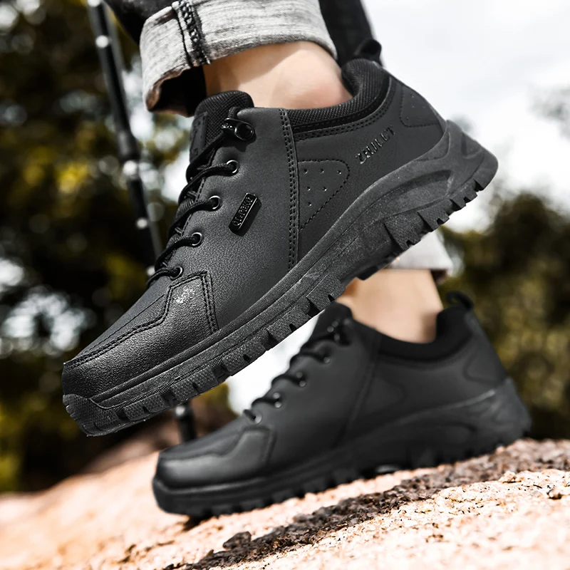 

Outdoor Hiking Shoes Men Anti-slip Low-top Shoes Men Lace-up Comfortable Soft Breathable Casual Sneakers Men Shoes