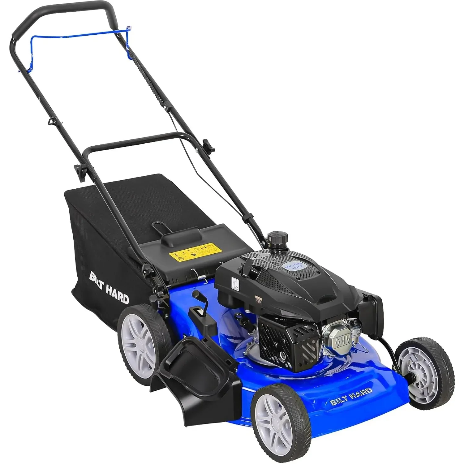 201cc Push Lawn Mower, 3-in-1 Gas Lawnmower 21 Inch with 4-Cycle Engine, Bagging, Mulching and Side Discharge, Easy Start