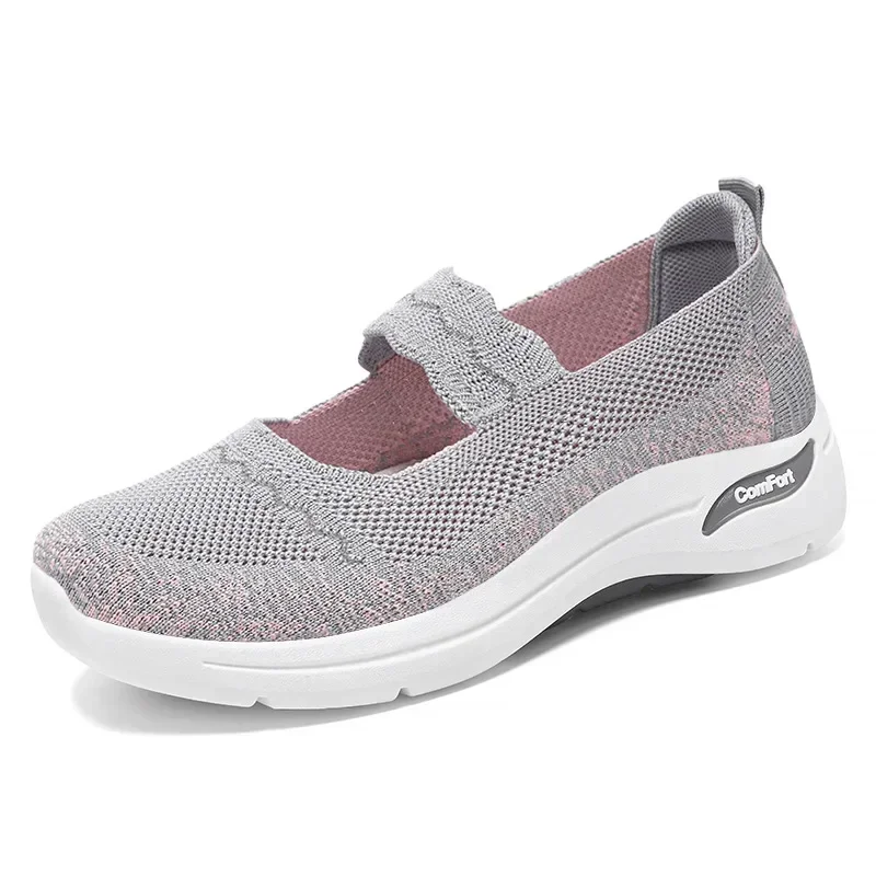 2024 Summer New Season Knitted Mesh Casual Women\'s ShoesComfortable And Lightweight Shoes Anti Slip Soft Soled Mother\'s Sports S