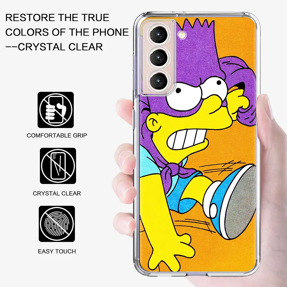 Homer The Simpson Disney Case for Samsung Galaxy S23 S20 S21 FE S22 S24 Ultra S8 S10 Lite S9 Plus TPU Transparent Soft Cover