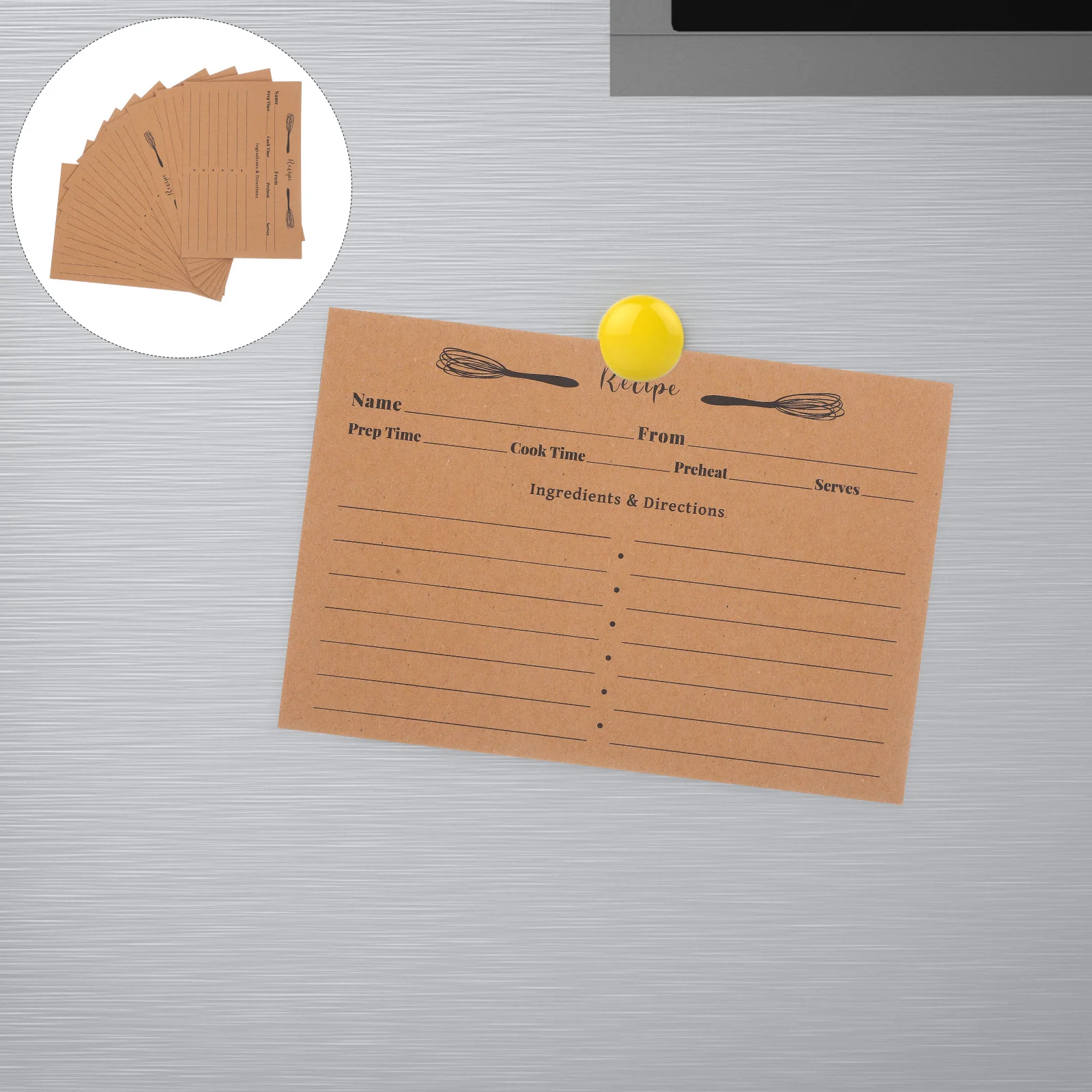 

20pcs Kitchen DIY Double Sided Blank Home Blank Recipe Food Cards Food Home Cooking Diet Cards Kitchen Gadgets Set