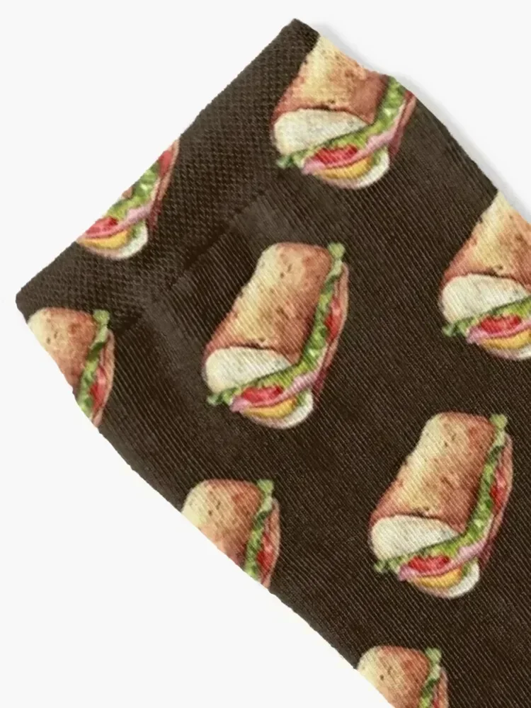 جوارب Sub Ham Sandwich هدايا شفافة، جوارب رياضية لكرة القدم للرجال، جوارب نسائية