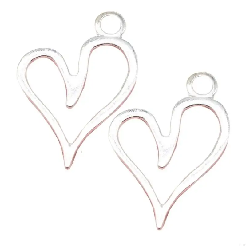 

R9JE Set of 10 20 Heart Themed Jewelry Findings Metal Embellishments for Jewelry