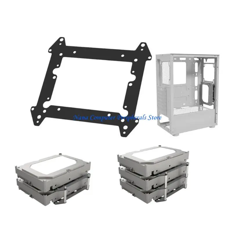 

F68C 3.5 Inch SSD HDD Tray Caddy Case Adapter Hard Disk Drive Bays Holder Cooling Fan