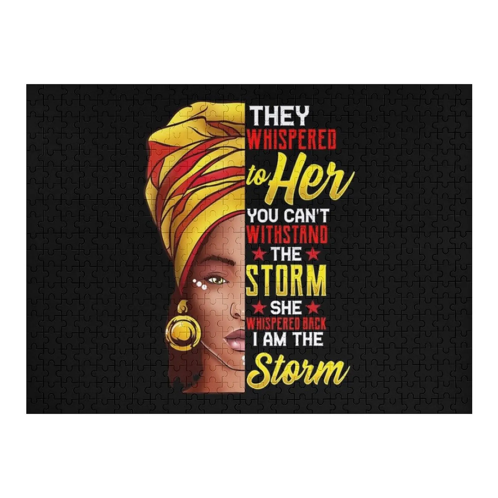 

African Woman Afro I Am The Storm Jigsaw Puzzle Custom Kids Toy Christmas Toys Personalized Toys With Photo Puzzle