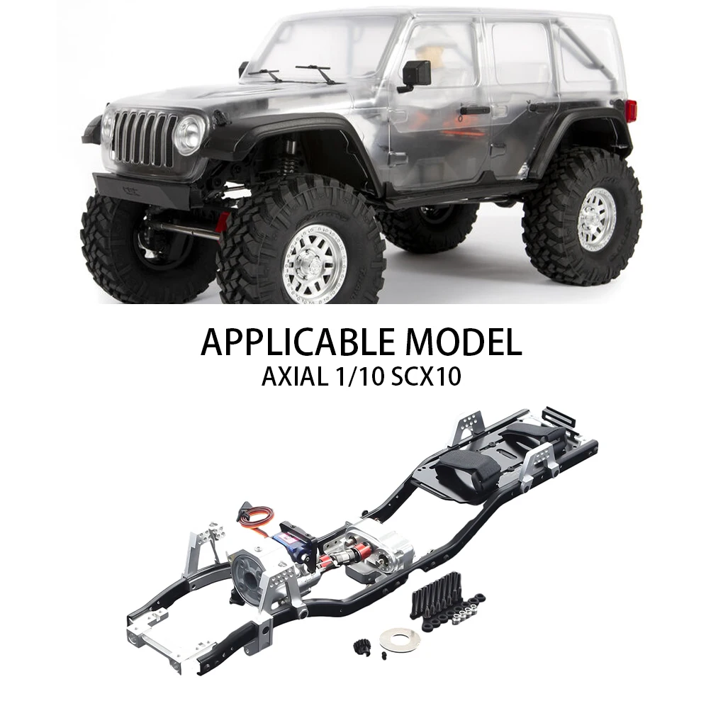 

RCGOFOLLOW Aluminum Alloy Precision Car Frame Strong Chassis Frame For 1 10 Rc Car Frame Axial SCX10 RC Car Part Black