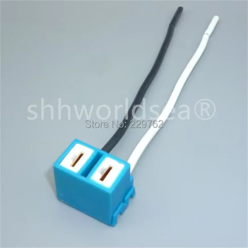 Shhworldsea 2pcs h7 led bulb Ceramic holder car headlight h7 socket adapter for h7 led headlight fog light connector harness