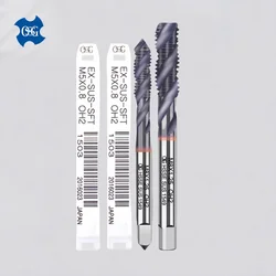 1PCS Japan OSG cobalt plated stainless steel Spiral Fluted Taps TICN coating spiral pointed tap M1 M2 M3 M4 M5 M6 M8 M10 M12
