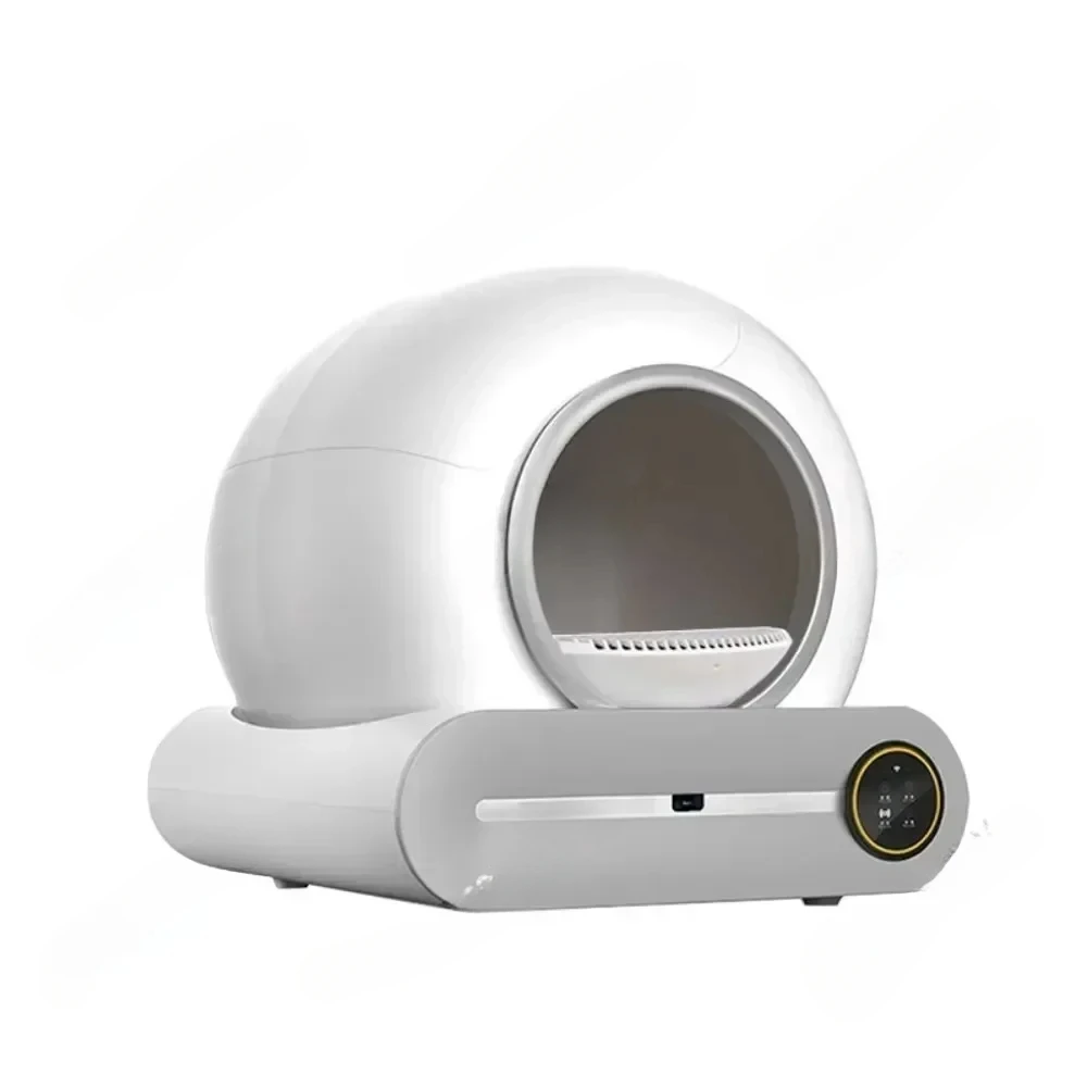 65L Automatic Smart Cat litte Box Self Cleaning APP Control Fully Enclosed Cat litte Box Pet Toilet litte Tray Cat Bedpans