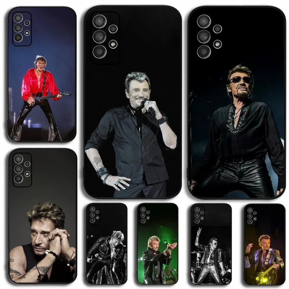 J-Johnny H-Hallyday Singer Phone Case For Samsung Galaxy A13,A21s,A22,A31,A32,A52,A53,A71,A80,A91 Soft Black Cover