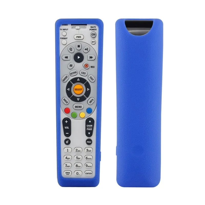 FBIL-Silicone Protective Case For Directv RC65R RC66RX 4 HDTV Receiver Anti-Slip Shockproof Cover(Blue)