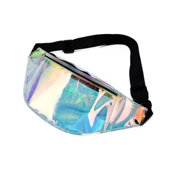 Holographic Waist Bag Translucent Fanny Pack Hologram Beach Travel Waistbag New Women Belt Bag Bum Hip Pouch Money Phone Holder