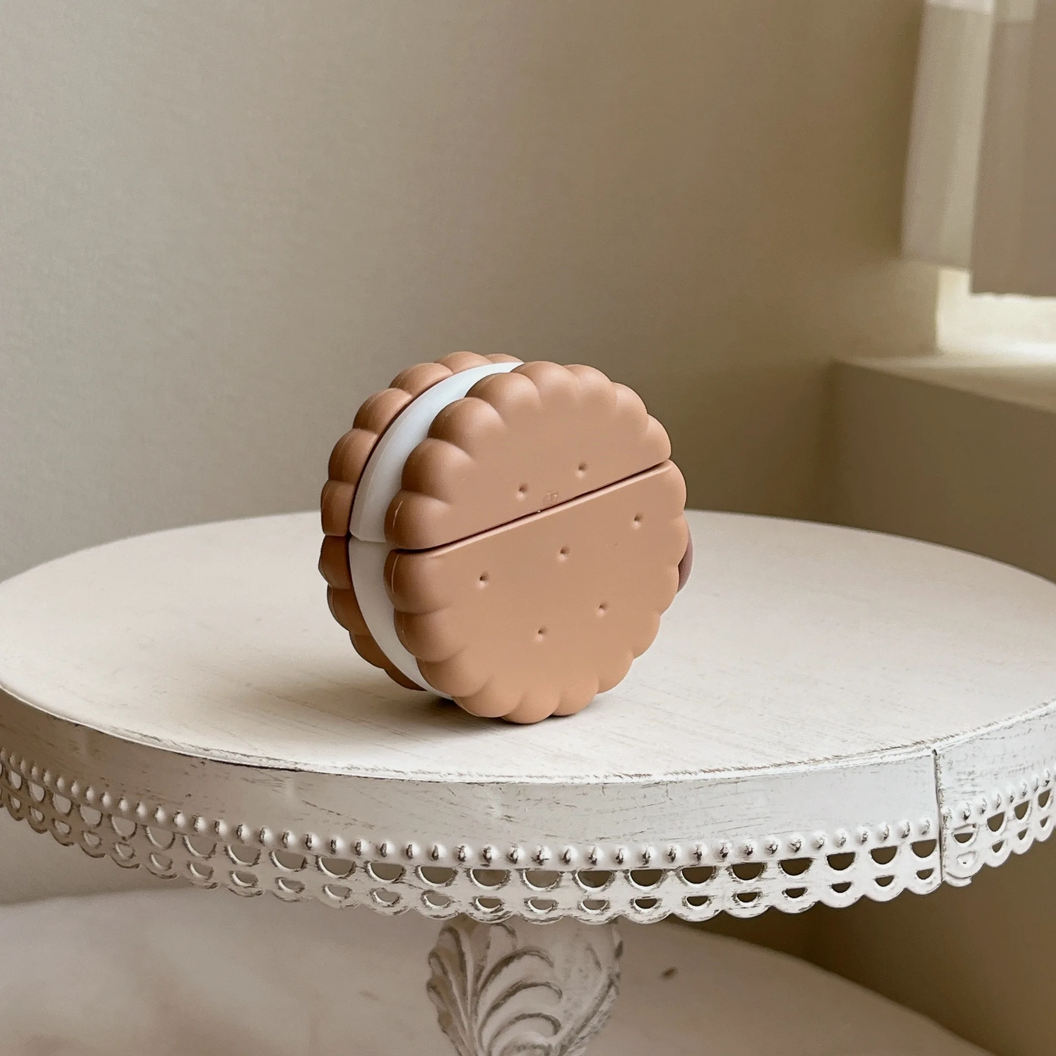 

Funny Dessert Style Cookie Filling Biscuit Earphone Cover Creative Silicone Anti Drop Suitable For AirPods1 2 3 4 Pro Pro2