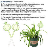 2Pcs Glass Automatic Plant Watering Bulbs Shape Flower Plant Water Dripper Lightweight Houseplant Device Drip Irrigation System