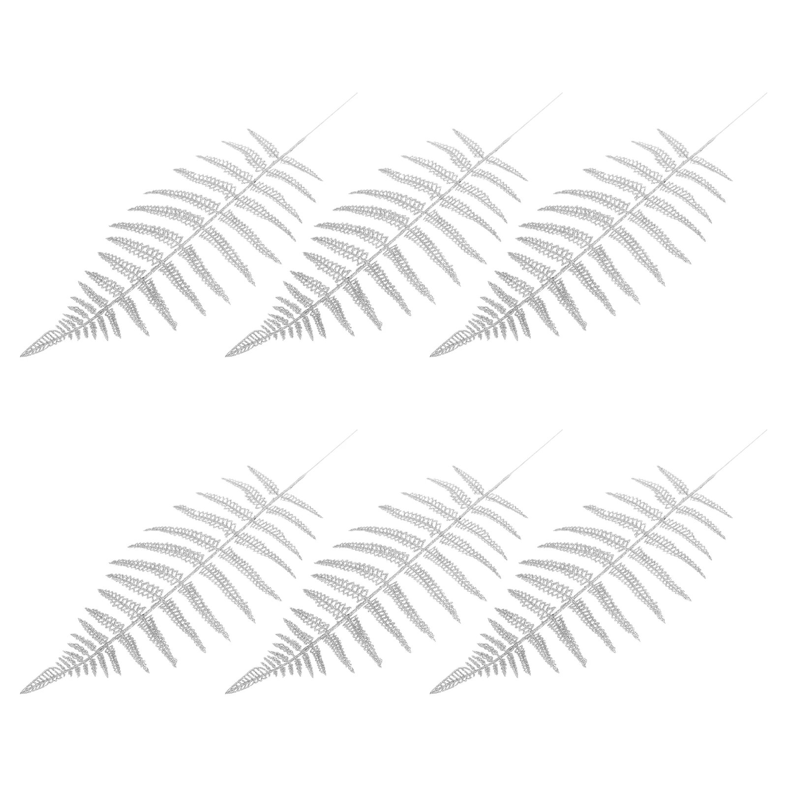 

6 Pcs Artificial Christmas Leaves Picks Metal Floral Decor Xmas Home Party Wedding Banquet nament Fake Leaf