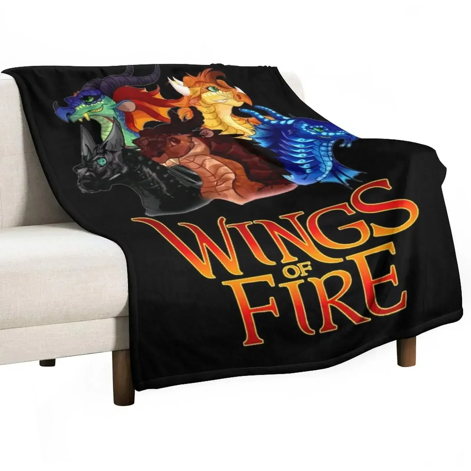 Wings Of Fire All Together Throw Blanket Picnic manga Extra Large Throw Flannel Fabric Decorative Throw Cute Plaid Blankets