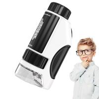 Pocket Microscope Microscope Kids Beginner 60x To 120x LED Light Source Science Experiments For Kids Educational Science Kits