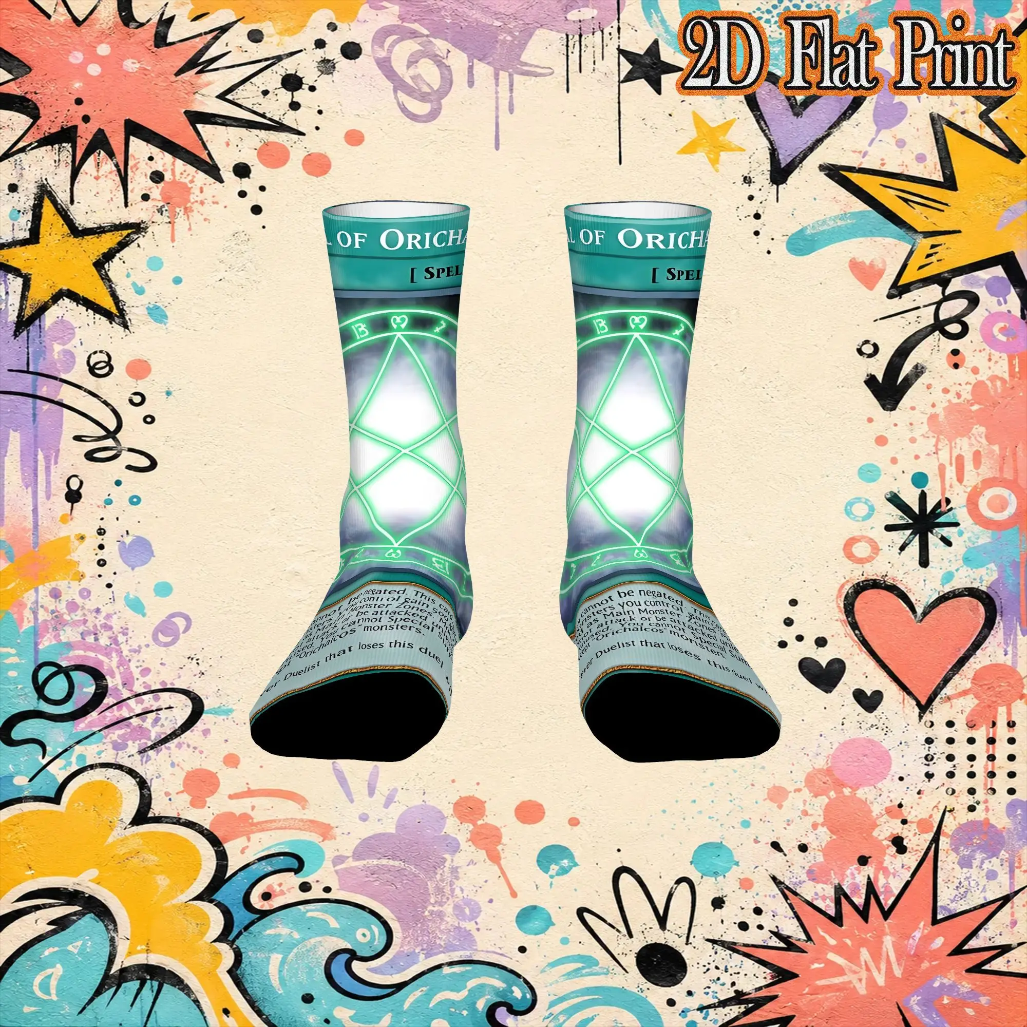 Autumn Winter Vintage YU GI OH Card Meme Crazy Men's compression Socks Unisex  Funny Crew Sock