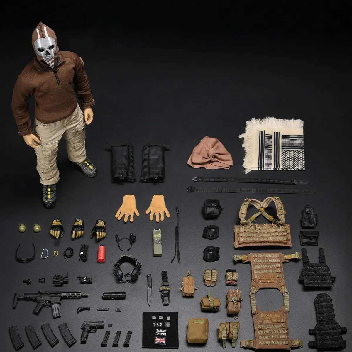 

GA1010R BRAVO 0-7 Модель солдата в масштабе 1/6 для 12-дюймового SAS Ghost Desert