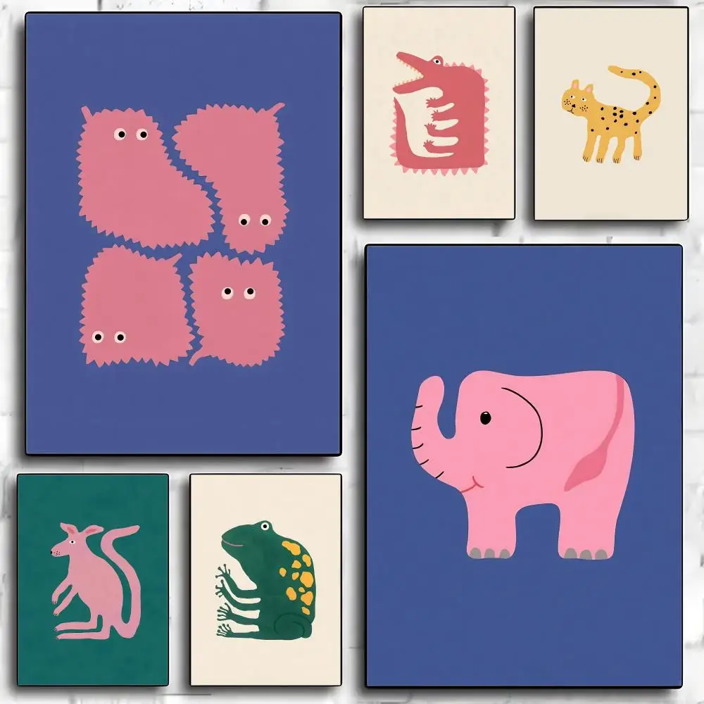 

Dopamine Animals Poster HD Art Mural Waterproof Wall Decor Durable DIY Home Decoration for Living Room Bedroom