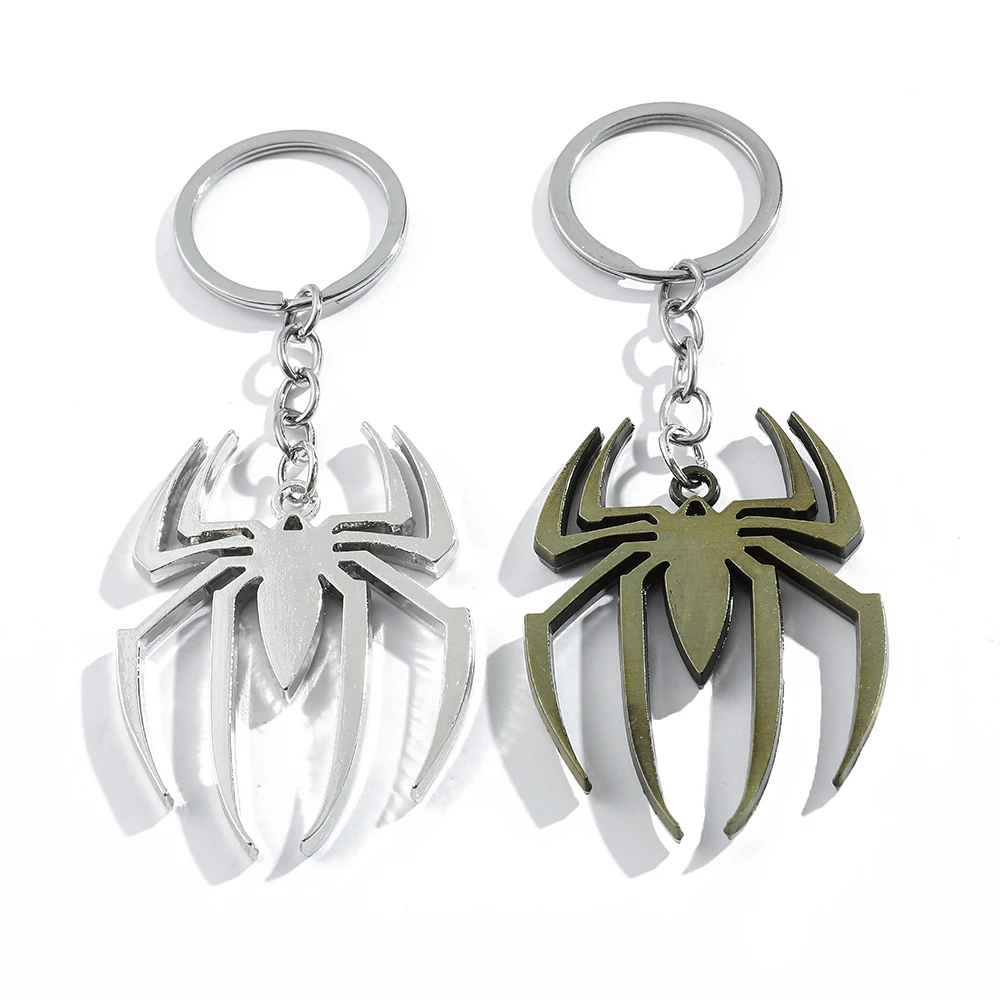 Spider Man Metal Keychain Fashion Simple Superhero Keyring Pendant Unisex Car Key And Backpack Decor Accessory for Fans