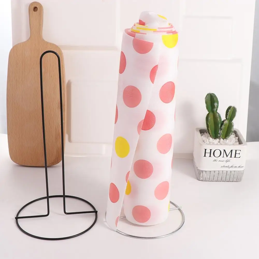 Stainless Steel Roll Paper Towel Holder Black/Silver One-handed Tear Vertical Napkins Rack Free Standing Tissue Stand Kitchen