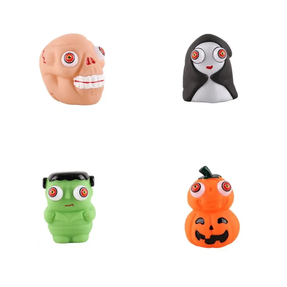 Sensory Toys Halloween Eye-popping Toy Relief Stress Slow Rebound Pumpkin Ghost Head Squeeze toy Flexible Material Animal