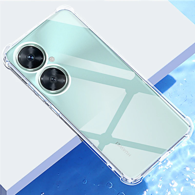 Soft Airbag Silicone Shockproof  Camera Protector Case for Huawei Nova 11i 11 Pro Plus i P60 Pro Clear Silicone Back Shell