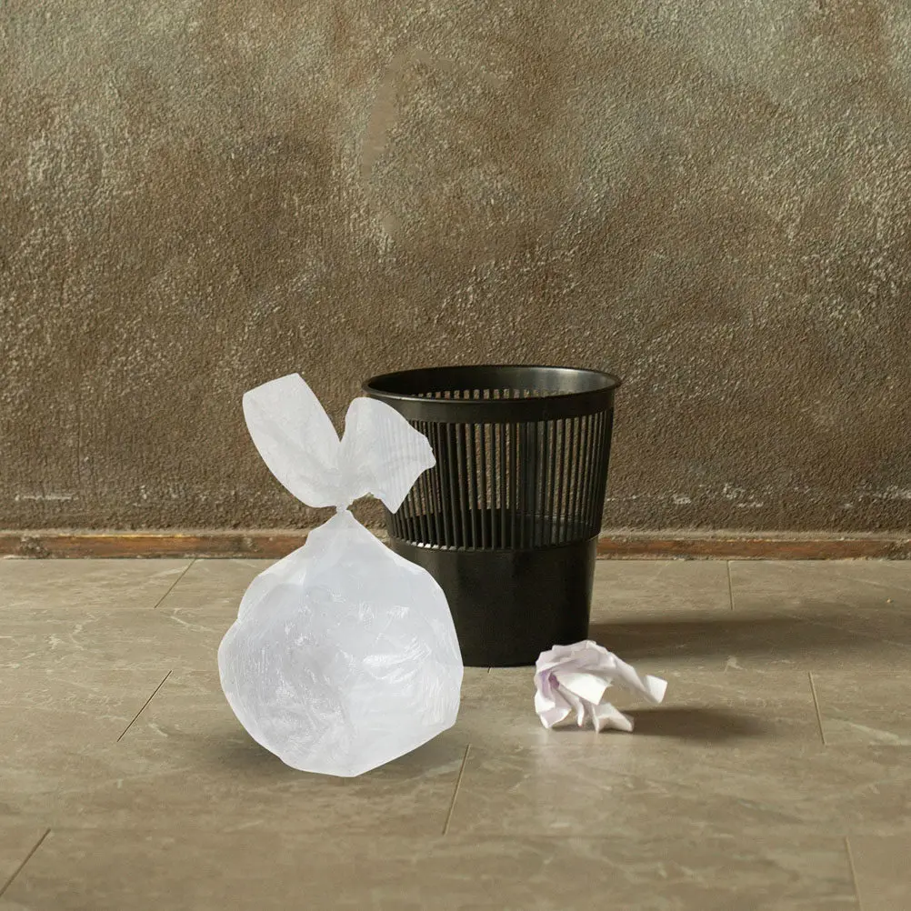 Bathroom Trash Can Liners 10 Rolls HDPE Plastic Garbage Bags Heavy Duty for Small Bins and Cars