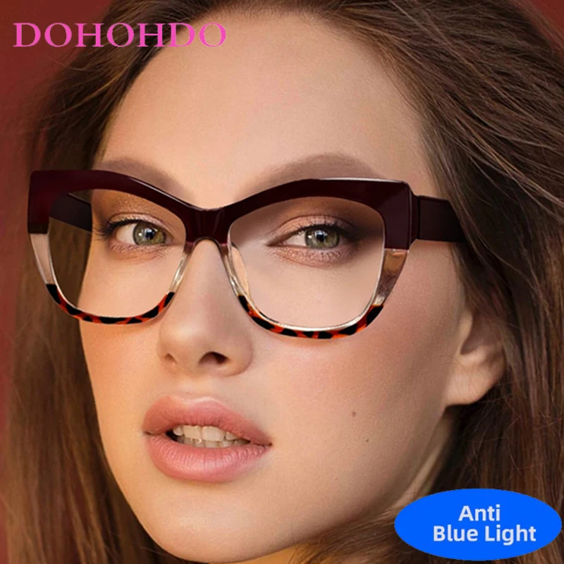 

Vintage Cat Eye Assorted Colors Anti-Blue Light Glasses Women Men Luxury Brand Designer Computer Optical Eyewear For Office Work