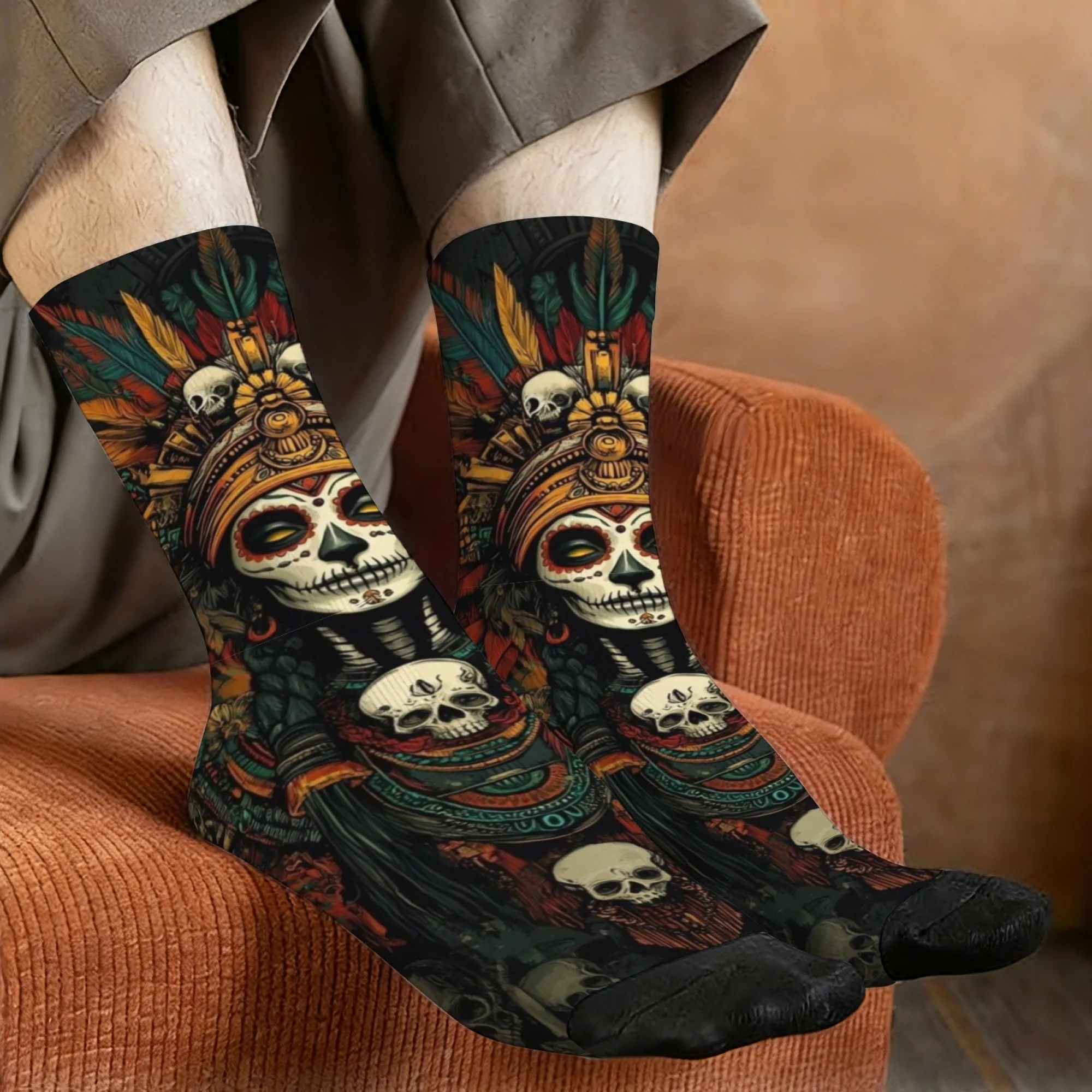 

Ethnic Chief Men National Folk Sock Unisex All Season Funny Novelty Socks Street Style Crazy Sock for Soccer Basketball Training