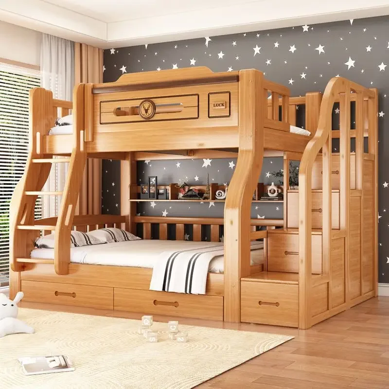 Solid wood bed Adult two-layer bed High and low Bunk bed