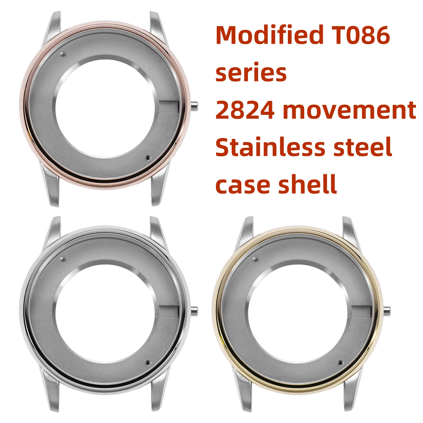 Watch Accessories for Tissot T086 Series Stainless Steel Case Sapphire Glass Set 2824 Movement Watch Case Accessories
