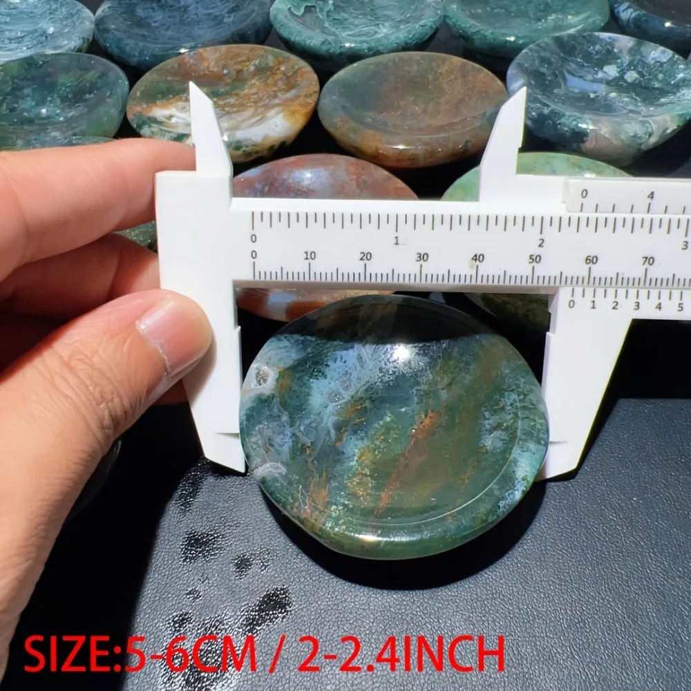 

Natural Moss Agate Bowl Suitable for Home or Office Use Ideal for Crystal Craft Enthusiasts Not Intended for Food Contact