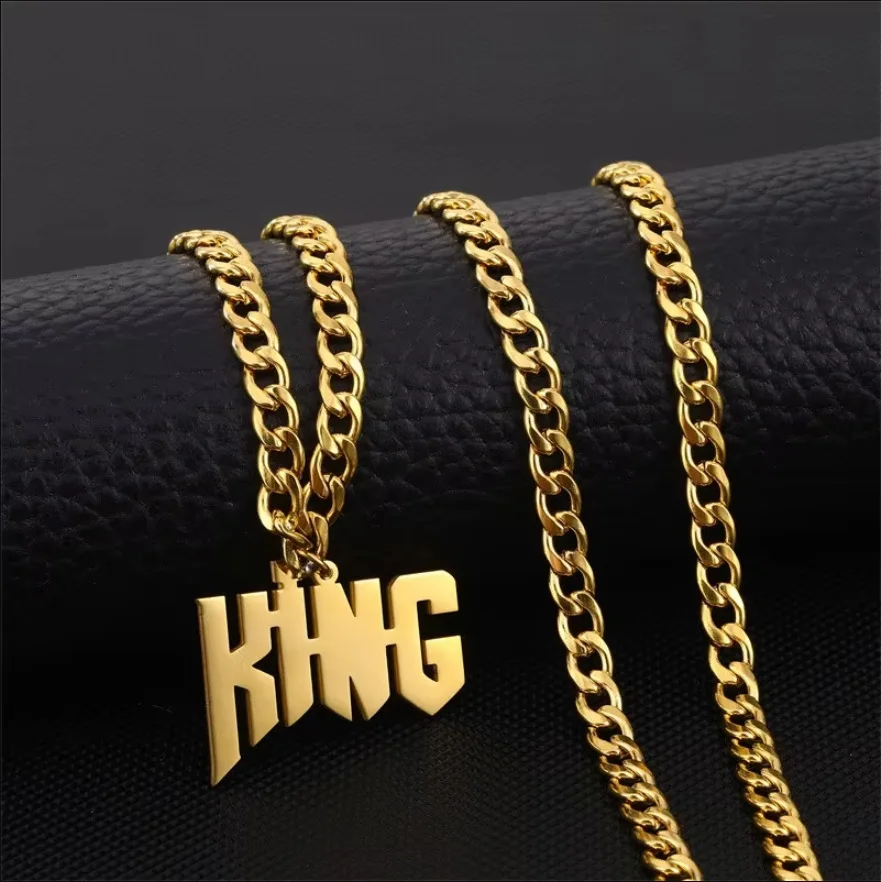 

Унисекс модное ожерелье с индивидуальным именем из нержавеющей стали, гальваническая подвеска-цепочка, персонализированные ожерелья, ювелирные изделия «сделай сам», дропшиппинг