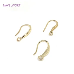 14K Gold Plated Hypoallergenic U Shape Earrings Hooks Brass Metal Ear Wire Hooks For DIY Earring Making Accessories Wholesale